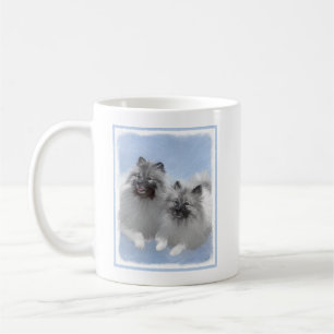 Keeshond par of Kees Painting Original Animal Art Kaffemugg