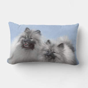 Keeshond par of Kees Painting Original Animal Art Lumbarkudde