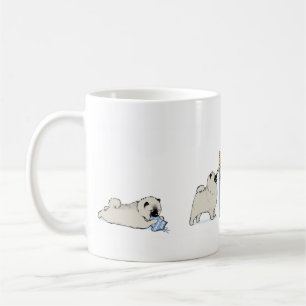 Keeshond Puppies-jul Cute Keesie Helgdag Kaffemugg