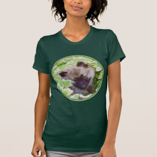 Keeshond Puppy i Garden Painting Original Art T Shirt