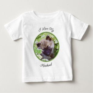 Keeshond Puppy i Garden Painting Original Art T Shirt