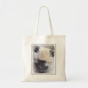 Keeshond Puppy Painting - Cute Original Hund Art Tygkasse