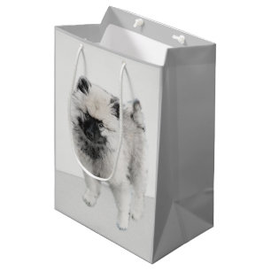 Keeshond Puppy Teckning - Cute Original Hund Art