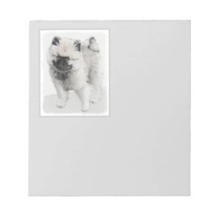 Keeshond Puppy Teckning - Cute Original Hund Art Anteckningsblock