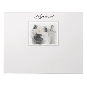 Keeshond Puppy Teckning - Cute Original Hund Art Anteckningsblock