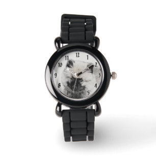 Keeshond Puppy Teckning - Cute Original Hund Art Armbandsur