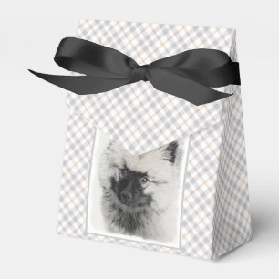 Keeshond Puppy Teckning - Cute Original Hund Art Presentaskar