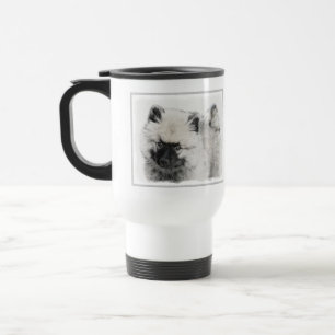Keeshond Puppy Teckning - Cute Original Hund Art Resemugg