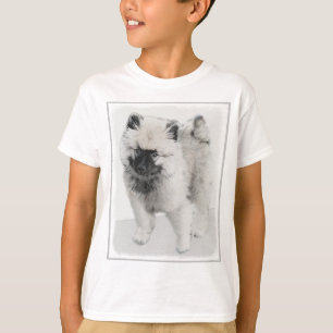 Keeshond Puppy Teckning - Cute Original Hund Art T Shirt