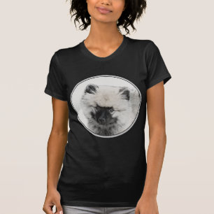 Keeshond Puppy Teckning - Cute Original Hund Art T Shirt