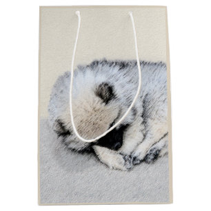 Keeshond Spip Puppy Painting Original Hund Art