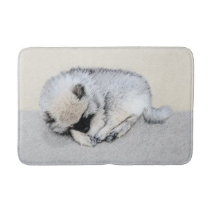 Keeshond Spip Puppy Painting Original Hund Art Badrumsmatta