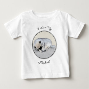 Keeshond Spip Puppy Painting Original Hund Art T Shirt