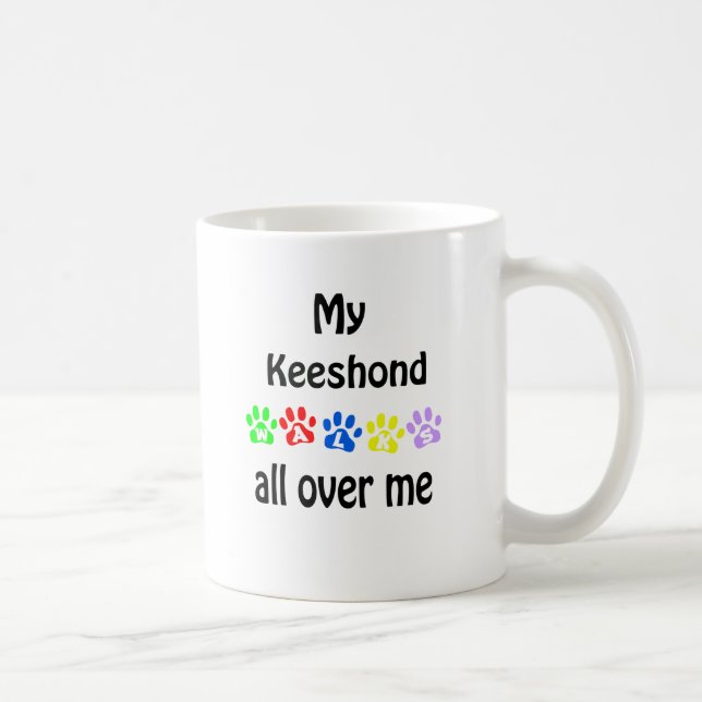Keeshond Walks Design Kaffemugg (Höger)