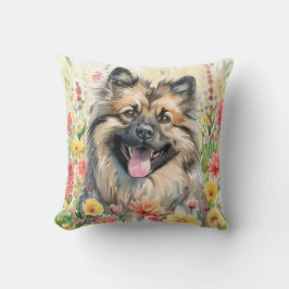 Keeshond Watercolor Kuddvar Kudde
