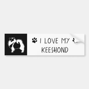 Keeshonddiagram - gullig original- hundkonst bildekal