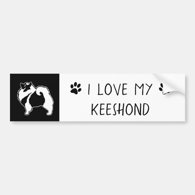 Keeshonddiagram - gullig original- hundkonst bildekal (Framsidan)