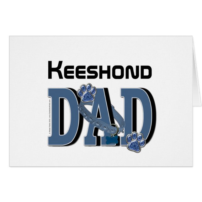 KeeshondPAPPA Hälsningskort (Framsidan Horizontal)