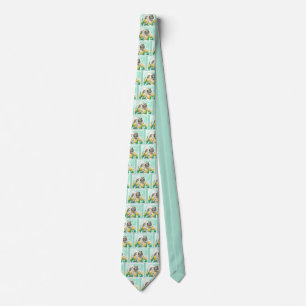 Keeshoni Tulips Painting Cute Original Hund Art Slips