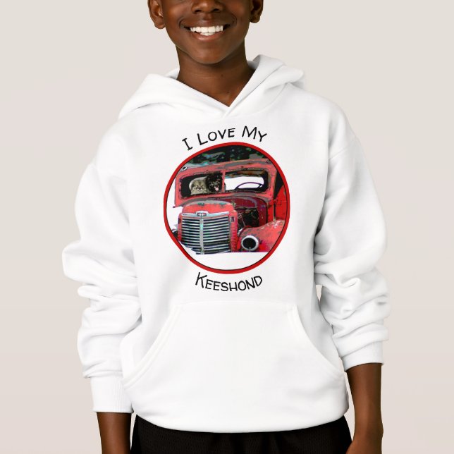 Keeshont-Hund för målning av gamla Lastbil T Shirt (Framsida)