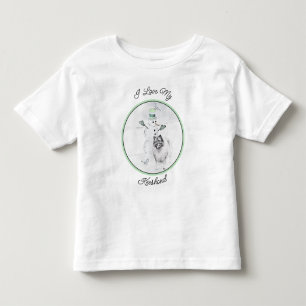 Keeshont-Hund för målning av Snögubbe vid jul T Shirt
