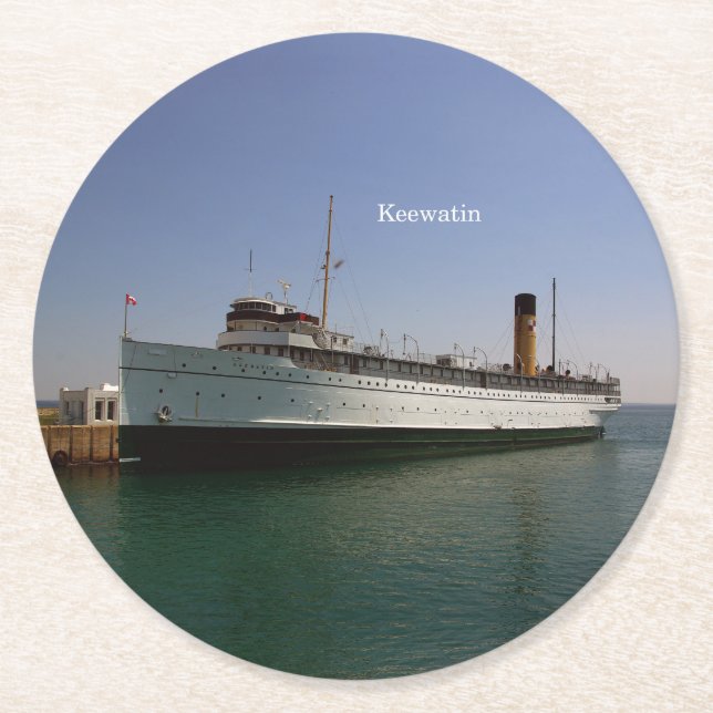 Keewatin papper underlägg rund (Framsidan)
