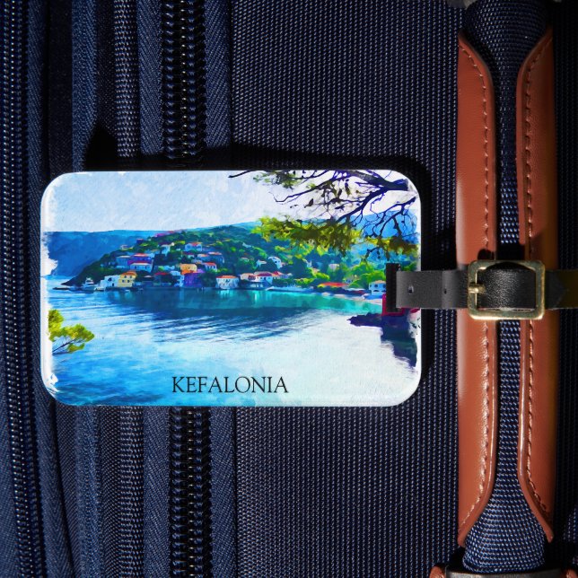 Kefalonia Greece Panorama View Bagagebricka (Framsida Insitu 4)