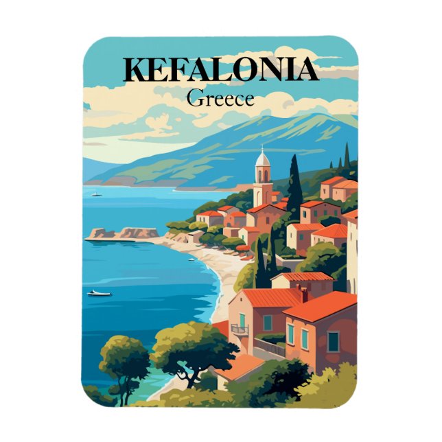 Kefalonia Greece Travel Souvenir Magnet (Vertikal)