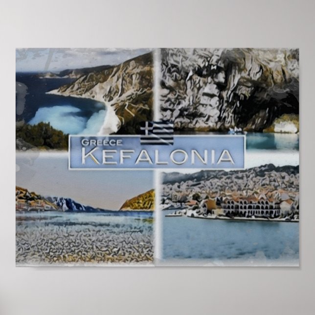 Kefalonia - Grekland - Poster (Framsidan)