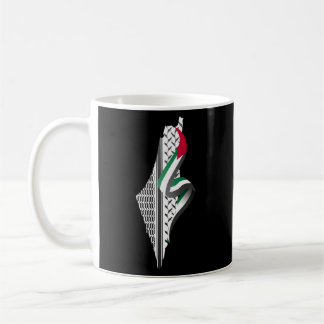Keffiyeh Palestine Karta Arabiska Scarf Shemagh Pa Kaffemugg