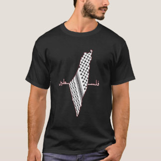 Keffiyeh Palestine Karta Arabiska Scarf Shemagh Pa T Shirt