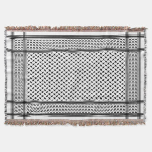 Keffiyeh Palestine Mönster Black Filt