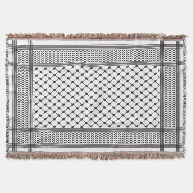 Keffiyeh Palestine Mönster Filt (Framsidan)
