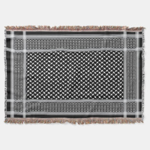 Keffiyeh Palestine Mönster White Filt