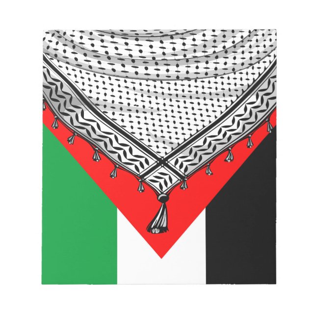 Keffiyeh Palestinian Scarf Traditional Fabric Anteckningsblock (Framsida)
