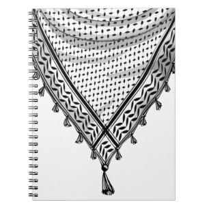Keffiyeh Palestinian Scarf Traditional Fabric Anteckningsbok