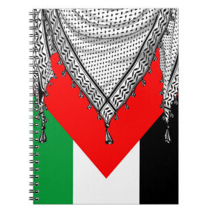 Keffiyeh Palestinian Scarf Traditional Fabric Anteckningsbok