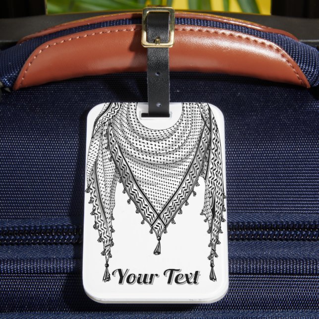 Keffiyeh Palestinian Scarf Traditional Fabric Bagagebricka (Framsida Insitu 2)