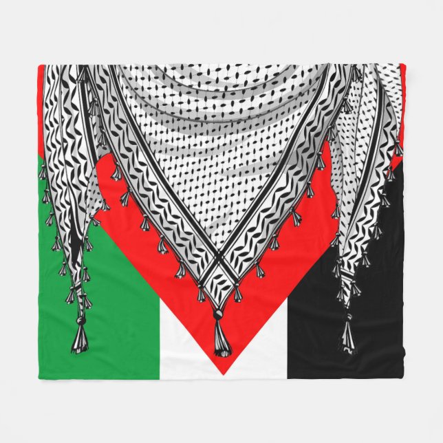 Keffiyeh Palestinian Scarf Traditional Fabric Fleecefilt (Framsidan (Horisontell))