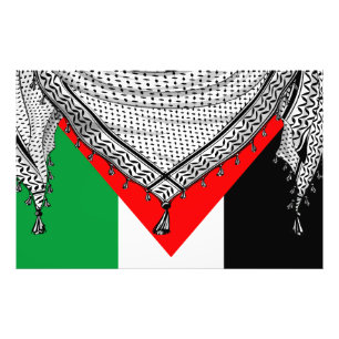 Keffiyeh Palestinian Scarf Traditional Fabric Fototryck