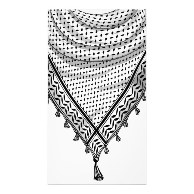 Keffiyeh Palestinian Scarf Traditional Fabric Fototryck (Framsidan)