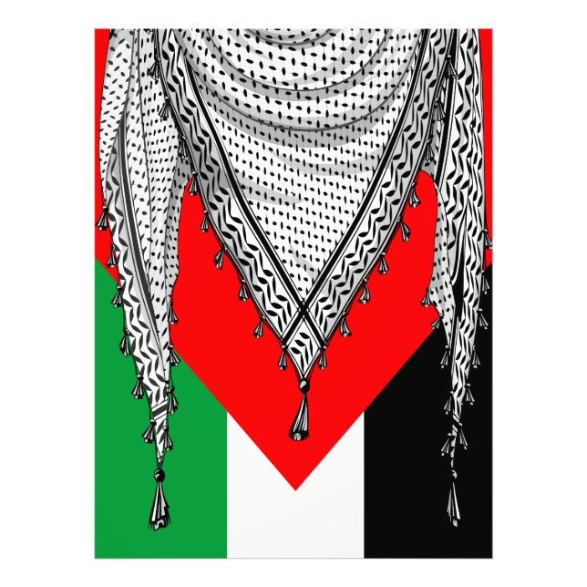 Keffiyeh Palestinian Scarf Traditional Fabric Fototryck (Framsidan)