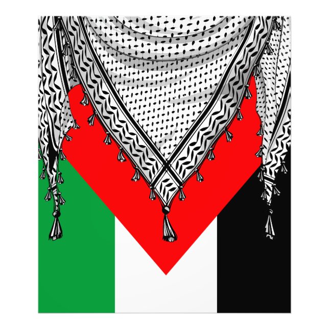 Keffiyeh Palestinian Scarf Traditional Fabric Fototryck (Framsidan)