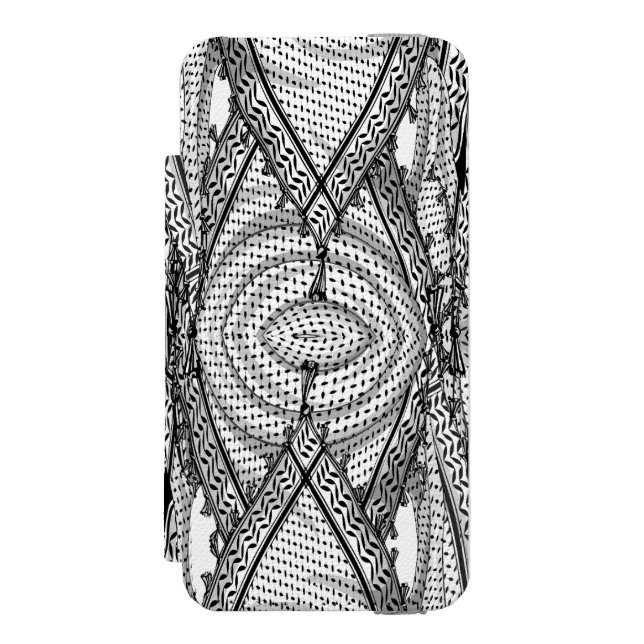 Keffiyeh Palestinian Scarf Traditional Fabric Incipio iPhone Wallet Skal (Folio Framsidan)