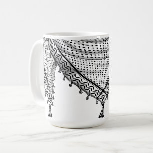Keffiyeh Palestinian Scarf Traditional Fabric Kaffemugg