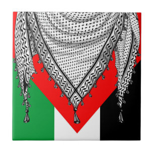 Keffiyeh Palestinian Scarf Traditional Fabric Kakelplatta