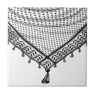 Keffiyeh Palestinian Scarf Traditional Fabric Kakelplatta