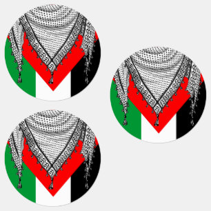 Keffiyeh Palestinian Scarf Traditional Fabric Klistermärke