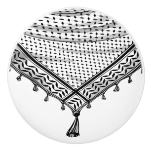 Keffiyeh Palestinian Scarf Traditional Fabric Knopp