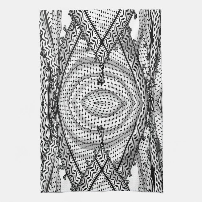 Keffiyeh Palestinian Scarf Traditional Fabric Kökshandduk (Vertikal)